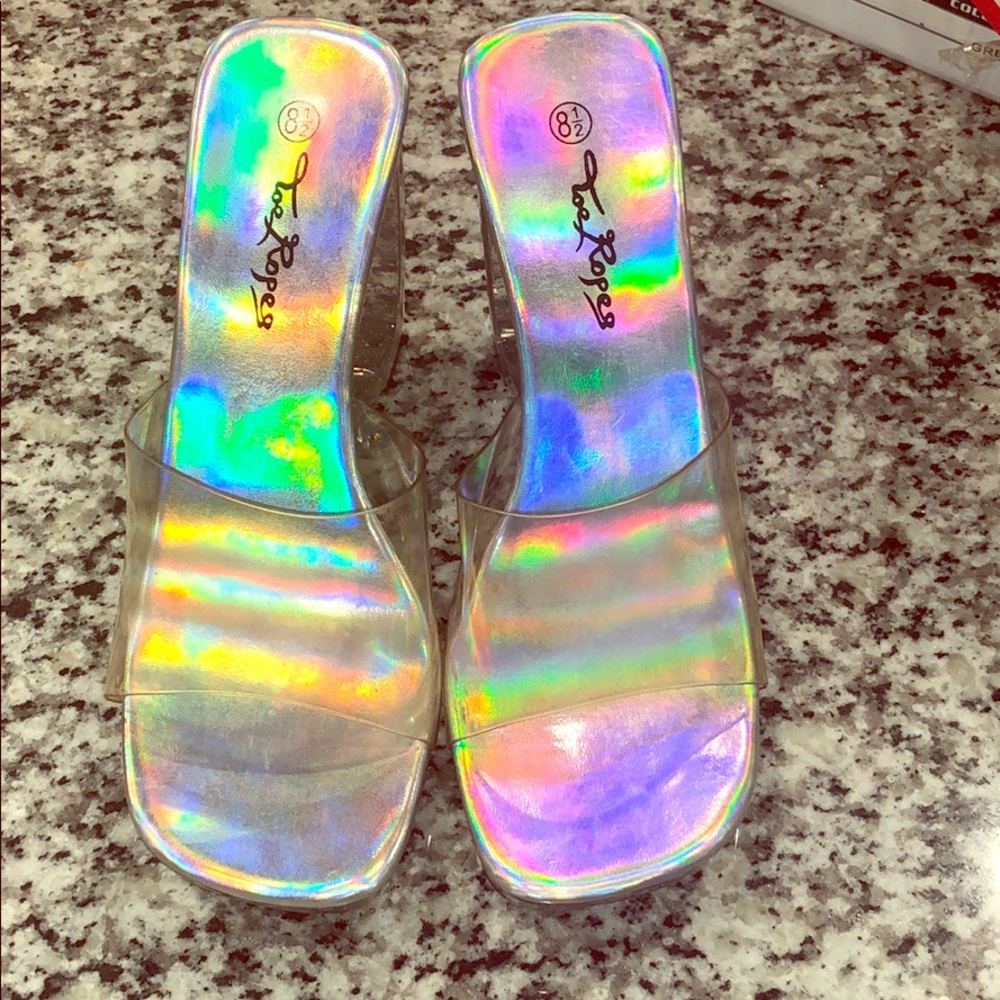 Clear sandals